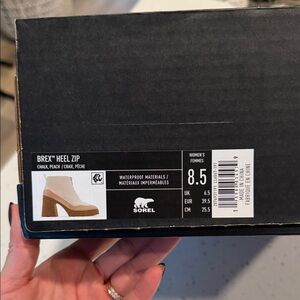 Sorel Brex Heel Zip in Chalk and Camel